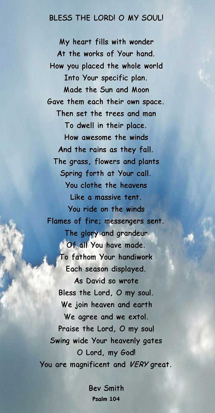 BLESS THE LORD! O MY SOUL!